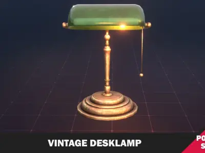 Vintage Lamp Low-poly 3D model purchase