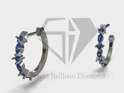 3D File Jewelry Hoop printable Earrings model je0164 3D print model