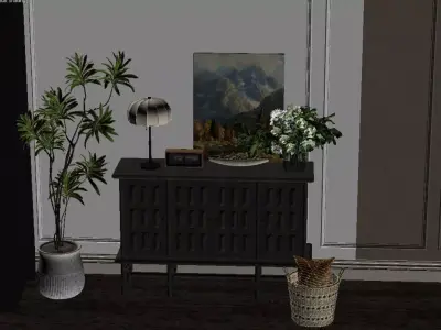 Vintage Home Furnishings Low-poly 3D model