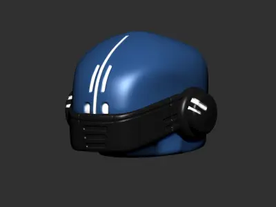 helmet high poly sculpt 3d printable 3D model 7