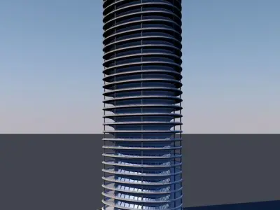 Apartment tower 3D model