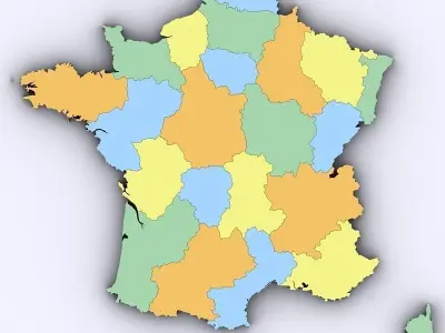 Map of France 3D model