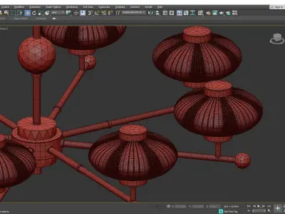NICOL chandelier Low-poly 3D model