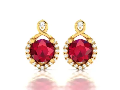 Women Earring 3dm stl fbx obj Render Details 3D print model