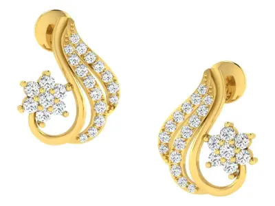 Earring Pendant Set 3dm STL OBJ FBX Render Details 3D print model buy