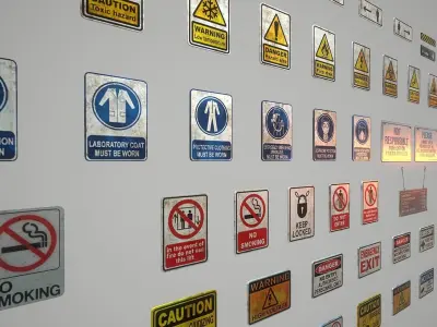 Signs 54 Low-poly 3D model