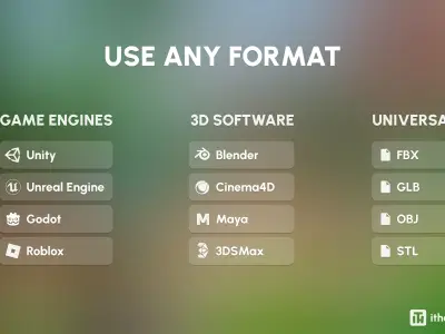 Temple Low-poly 3D model