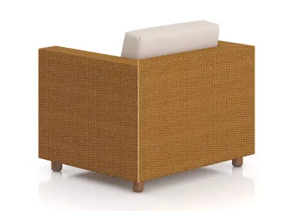 Wicker Armchair 3D model