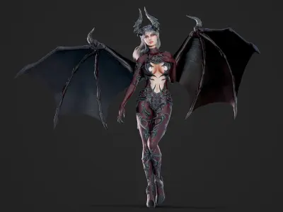 Succubus - Game Ready Low-poly 3D model