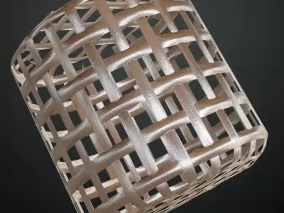 Silver Metal Weave Transparent PBR Seamless Texture
