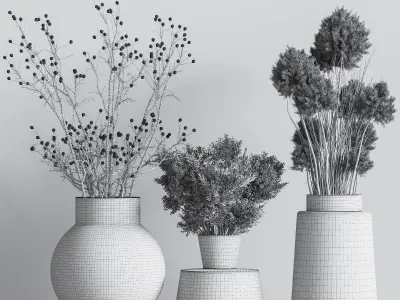 Collaction Plants Bouquet 03 3D model