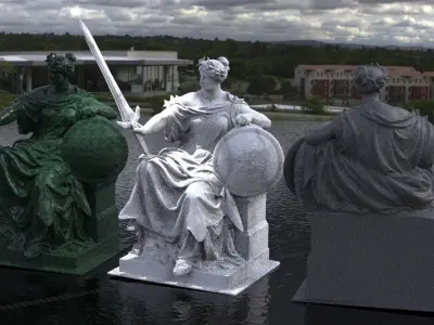 Britannia Statue 1 3D 3D model