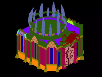 Palace - Temple of the Earth 02 3D model