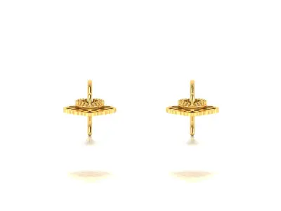 Diamond Earrings 3dm STL FBX OBJ Render Details 3D print model get