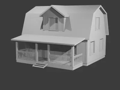 3D model house 3D print model