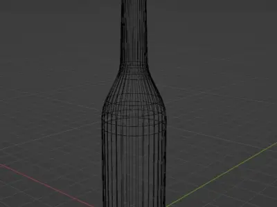 Glass bottle Free low-poly 3D model