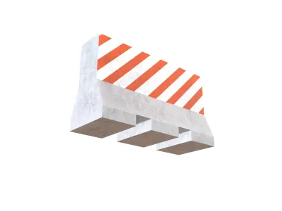 Road Barriers v1 009 Low-poly 3D model