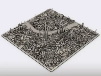 Part of London City England 3D print model