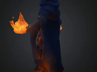 Arcane Flame Wizard 3D model