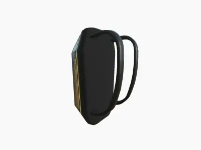SciFi Backpack E03 Black Gold - Fashion Character Design Low-poly 3D model