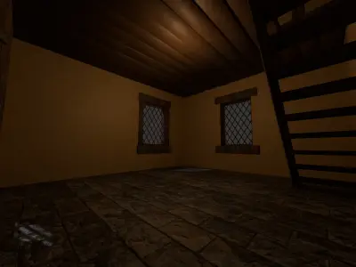 Medieval Stylized House  3D Game Asset with Full Interior 3D model