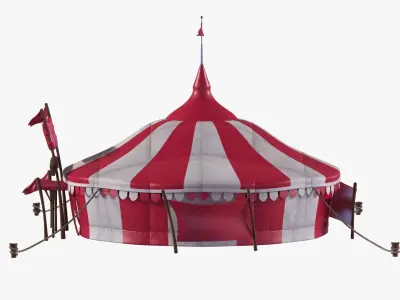 Circus Tent Low-poly 3D model order