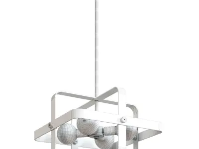 Nuvo Lighting Prana  Light Wide Chandelier 3D model