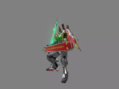 Attacker Gundam B 17 3D model