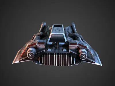 Rebel Snow Speeder Low-poly 3D model