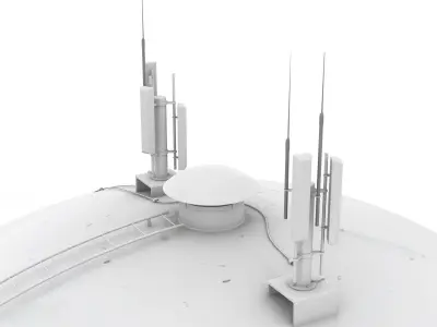 Water Tower Low-poly 3D model