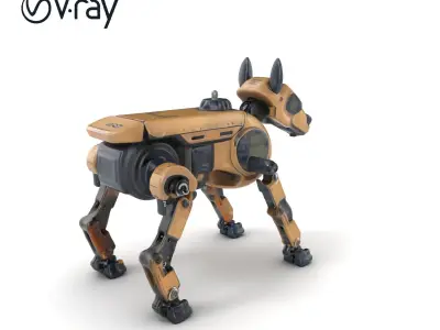 Scout Robot Dog Advanced Stealth Mechanism model pack Low-poly 3D model