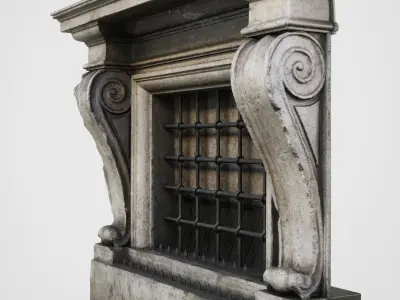 Game-Ready Windowsill Low-poly 3D model