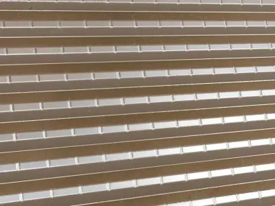 Silver Corrugated Metal Grill PBR Seamless Texture