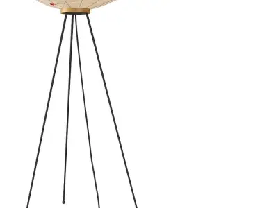 Vitra Akari 3A and 10A table and floor lamp 3D model