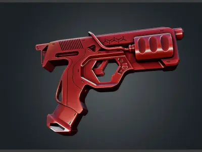 3D Gun Kitbash OBJ BLENDFILES 3D model