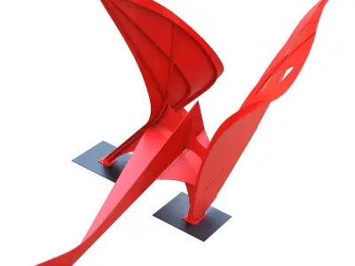 Sculpture Flying dragon 3D model