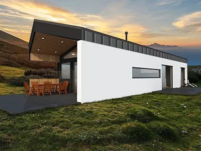 Modern designed house K90 Low-poly 3D model