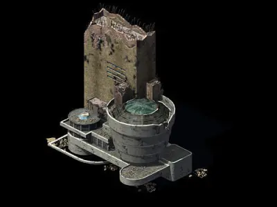 Different dimension - architecture - ruins 07 3D model