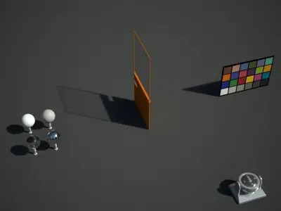 Mesh Door Low-poly 3D model