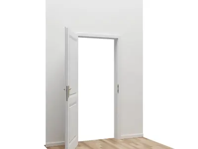 Interior Door Classic single Low-poly 3D model