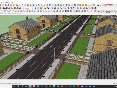 building urban exterior homes 3D model