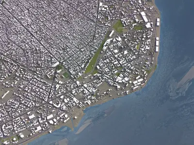 Brazzaville - City 3D Model Low-poly 3D model