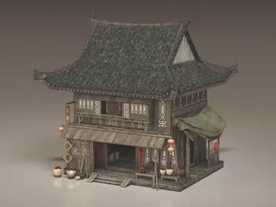 Ancient buildings 3D model