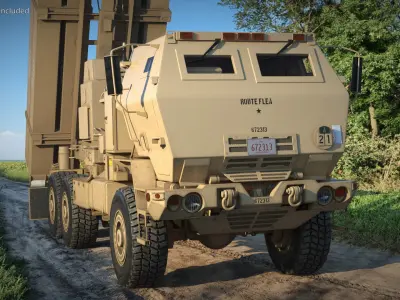  Tactical Air Defense Launcher Vehicle Sand Simplified 