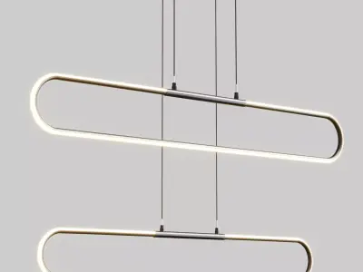 OVAL YATAY LED LAMBA Low-poly 3D model