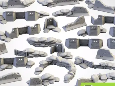 STREET BARRICADES 3D print model