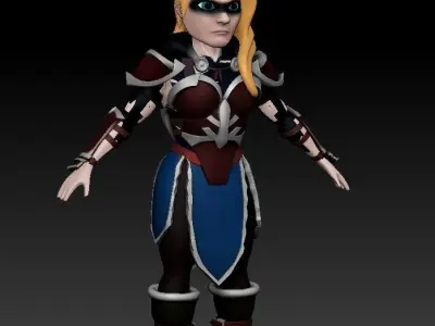 The Shield Maiden Free low-poly 3D model