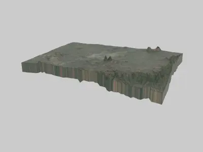 Indore City Low-poly 3D model