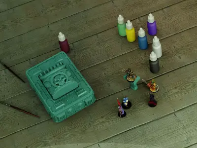 Space knight Painting Box 3D print model