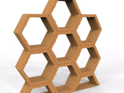 Hexagonal Point of Sale Cardboard Display Stand Texture